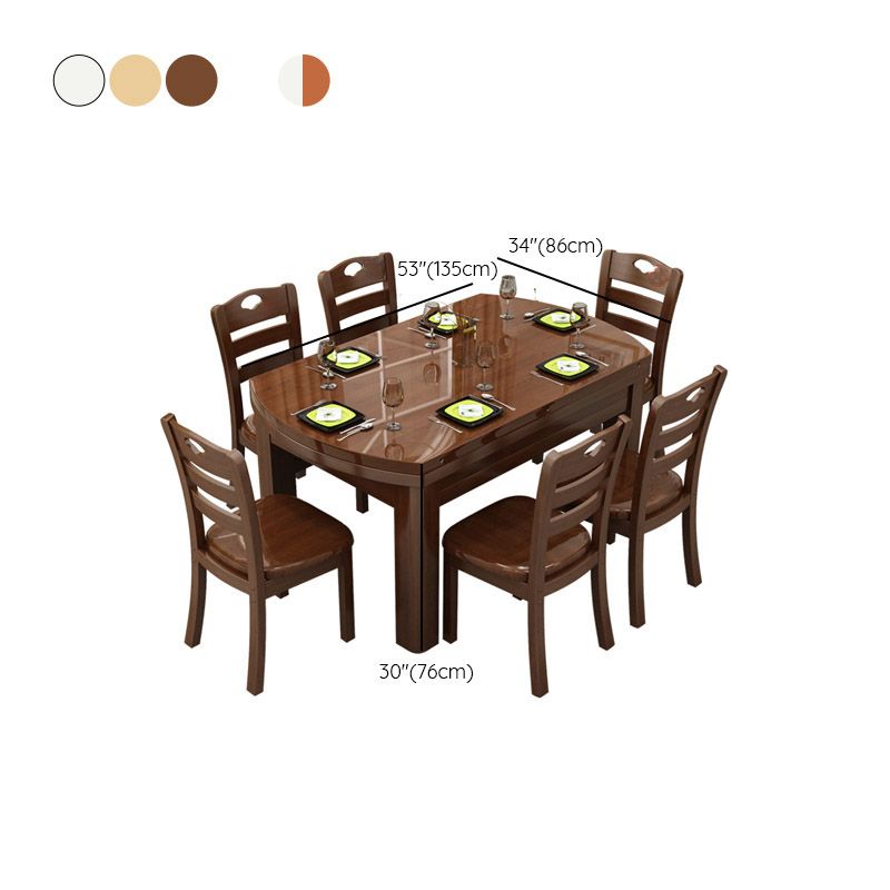 Dining Room Dinner Table 4 Legs Rubberwood Round Dining Table