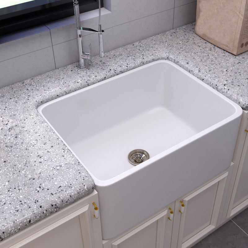 Ceramic Kitchen Sink Single Basin Contemporary Style Kitchen Sink(Not Including Faucet)