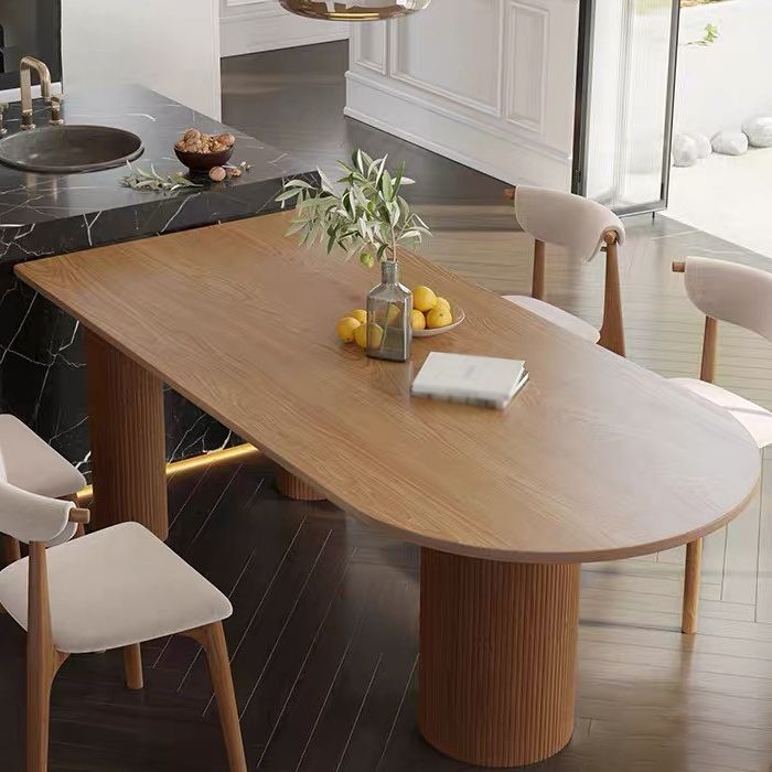 Modern Solid Wood Dining Table 3 Legs  Dining Table for Home Use