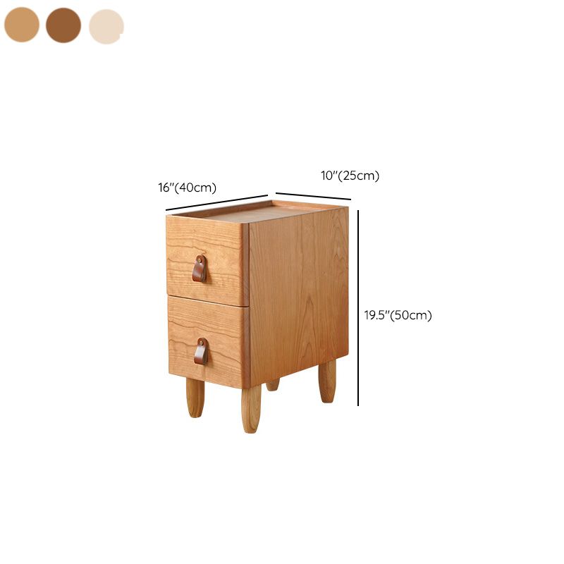 Solid Wood Bed Nightstand Classic Modern Bedside Cabinet for Bedroom