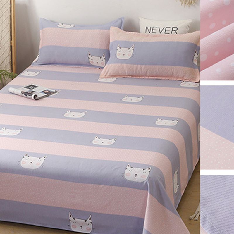 Polyester Bed Sheet No Theme Fitted Sheet Standard Deep Pocket Sheet