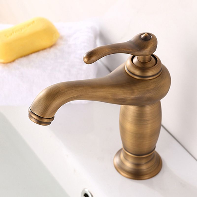 Vintage Classic Vessel Faucet Lever Handle Low Arc Vessel Sink Bathroom Faucet