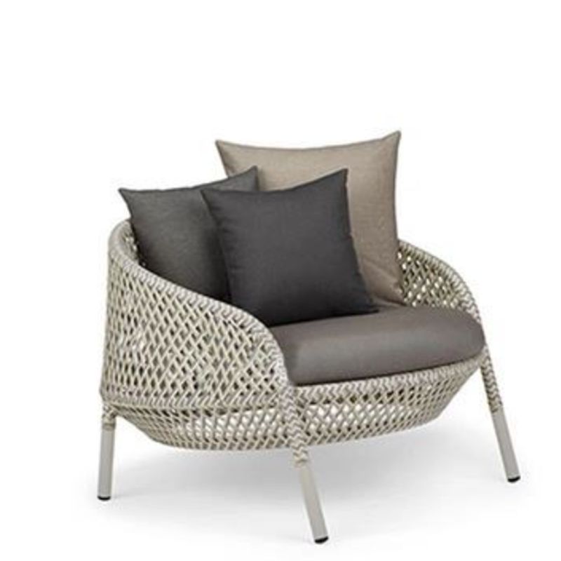 Metal and Rattan Patio Sofa Contemporary Villa Outdoor Patio Sofa