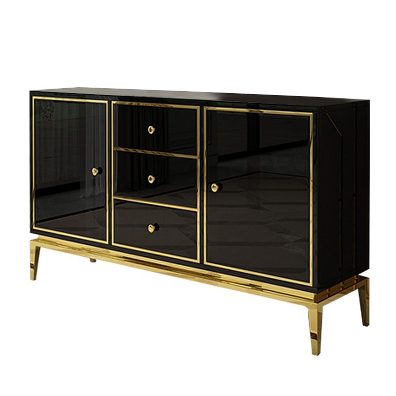 Glam Sideboard Buffet Mirrored 3 Drawers and 2 Doors Cabinets Buffet Sideboard