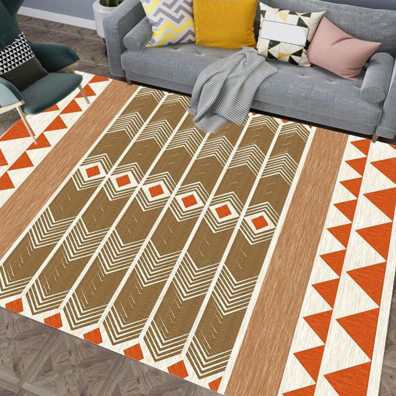 Veelkleurige abstracte print tapijt synthetisch Boho binnen tapijt Easy verzorging Huisdiervriendelijk wasbaar gebied tapijt voor kamer