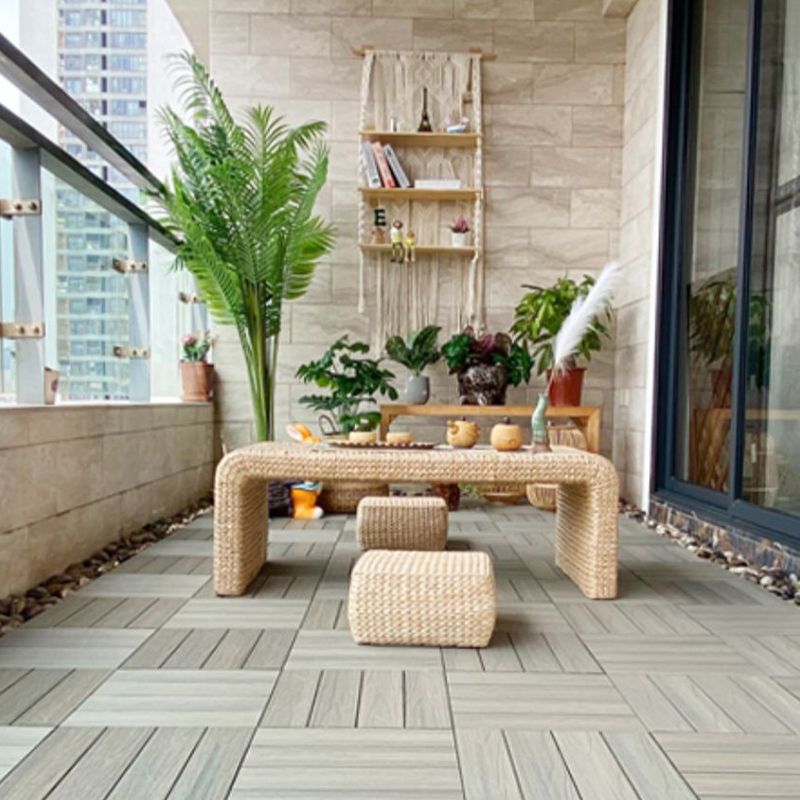 Outdoor Floor Board Wooden Square Stripe Composite Floor Patio