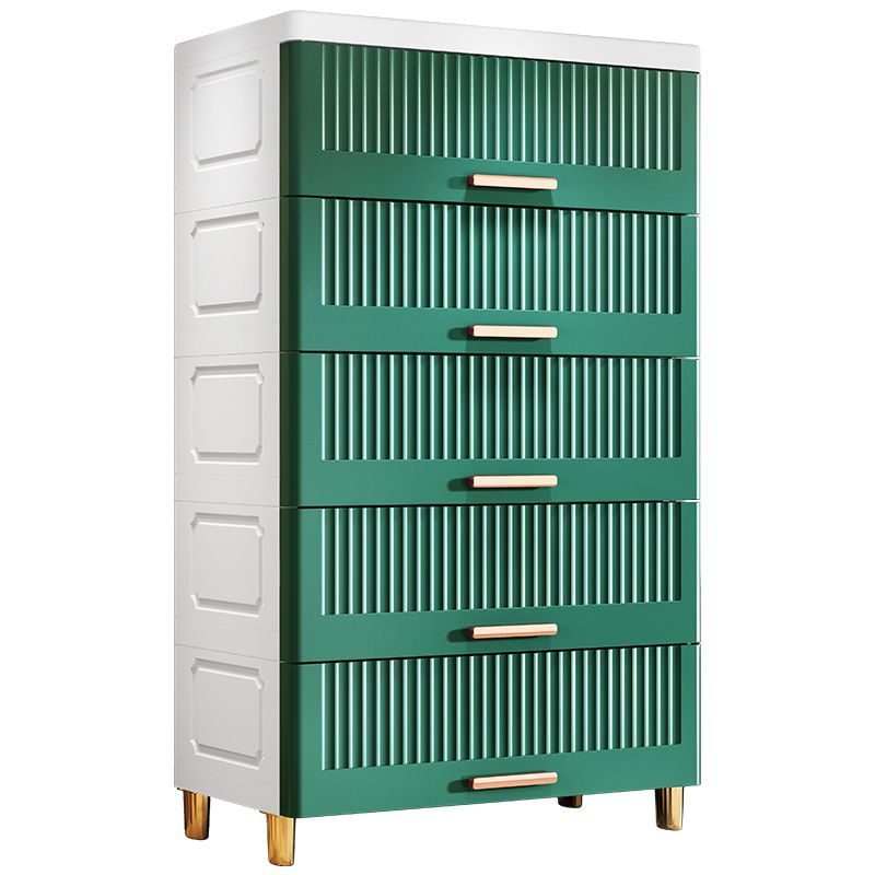 Ultra Modern Vertical Plastic Kids Dressers with Drawers for Bedroom