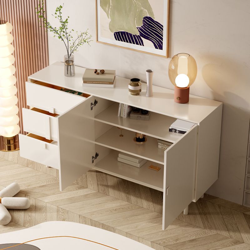 Contemporary Sideboard Cabinet Birch Sideboard Table with Doors for Living Room