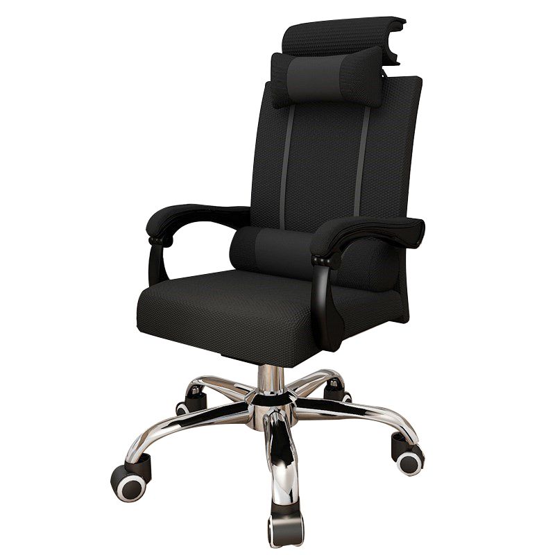 Ergonomic Upholstered Task Chair Modern Home Office Chair with Wheels