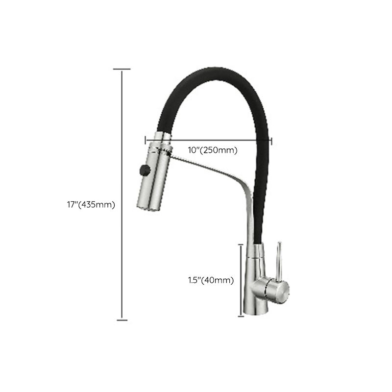 1-Handle 2-Function Kitchen Faucet Pulldown Kitchen Sink Faucet with Sprayer and Handles