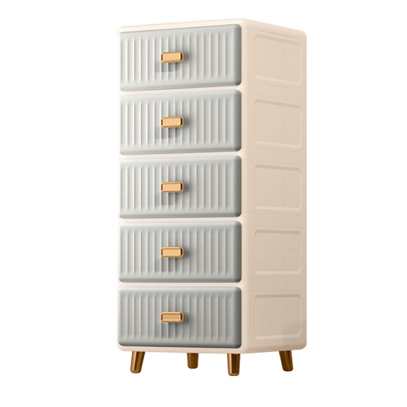 Modern Kids Dressers Vertical Plastic Nursery Dresser with Drawers for Home