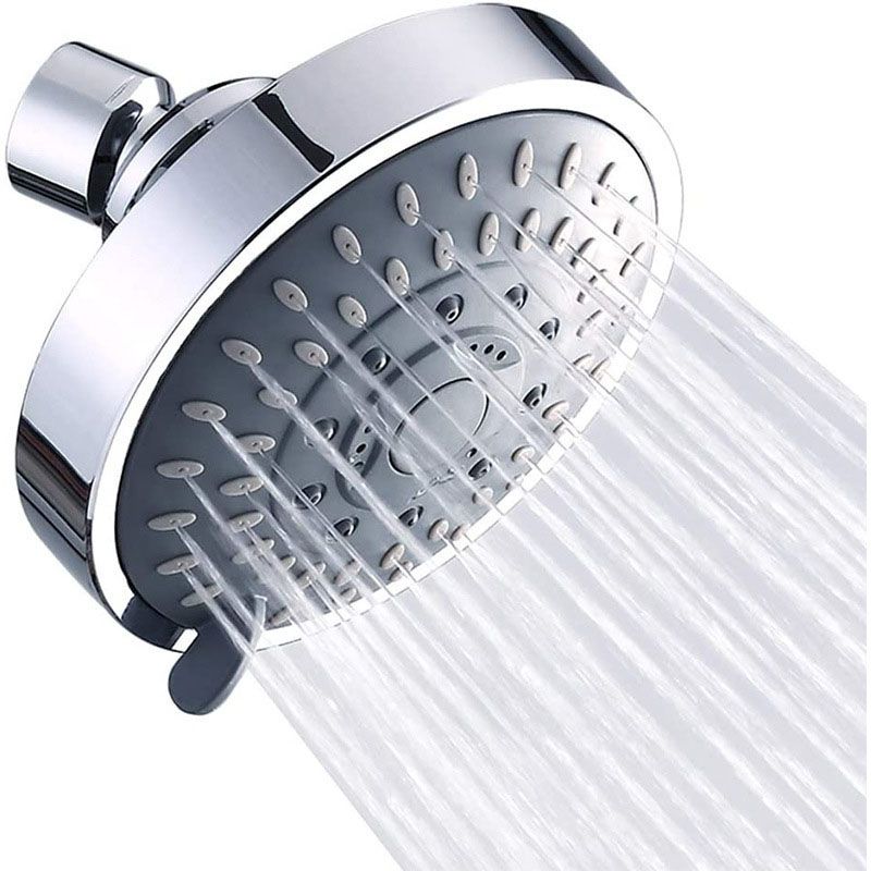 Modern Shower Head Self-Cleaning Standard Round Shower Heads in Silver