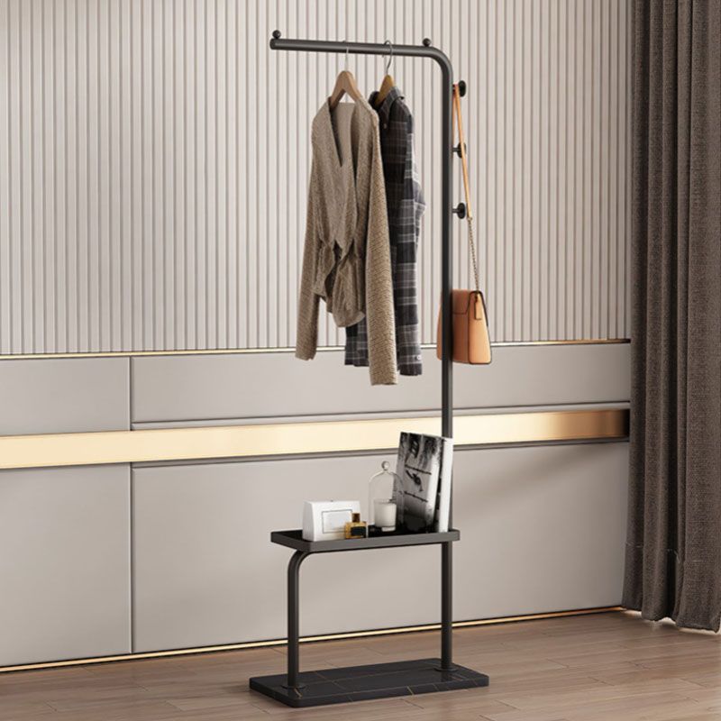 Contemporary Metal Coat Rack 3 Coat Hooks Standing Coat Rack