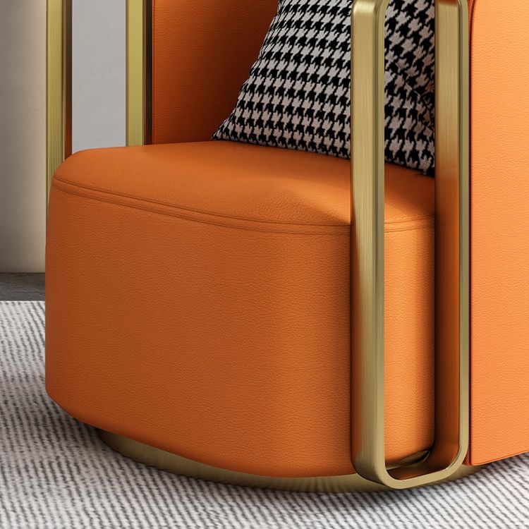 Glam Square Arms Armchair Solid Color Arms Included Armchair for Living Room