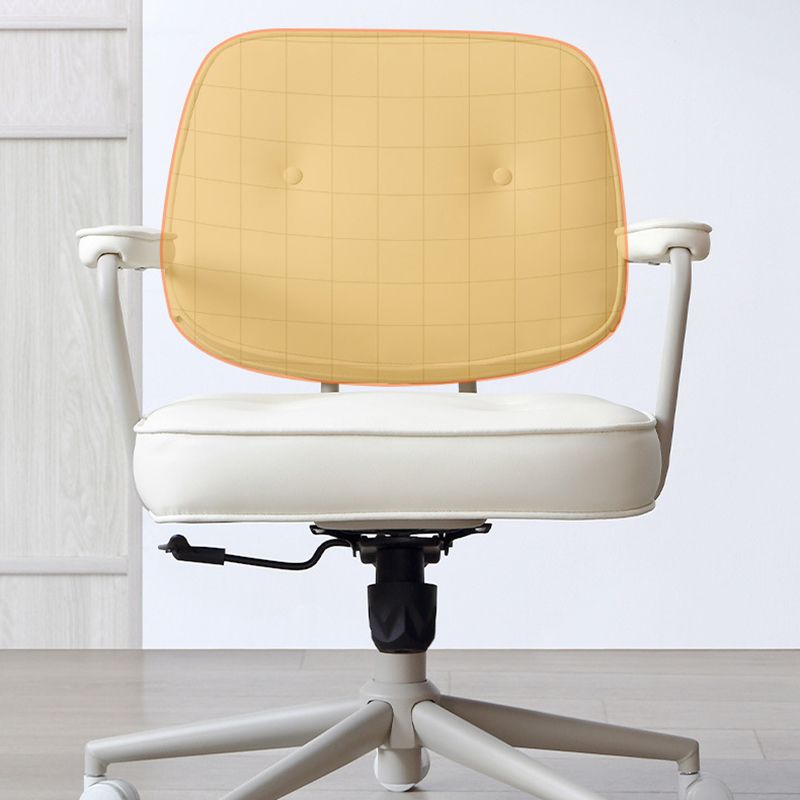 Contemporary Padded Arms Desk Chair Adjustable Seat Height Task Chair for Office