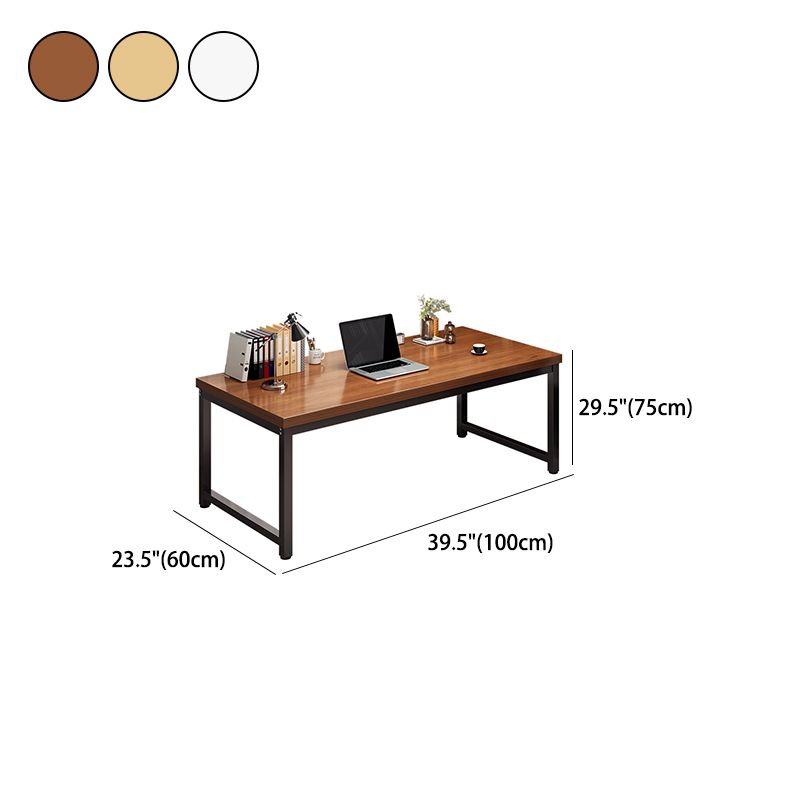 23.5" W Wooden Office Desk Modern Writing Desk with H-shape Base