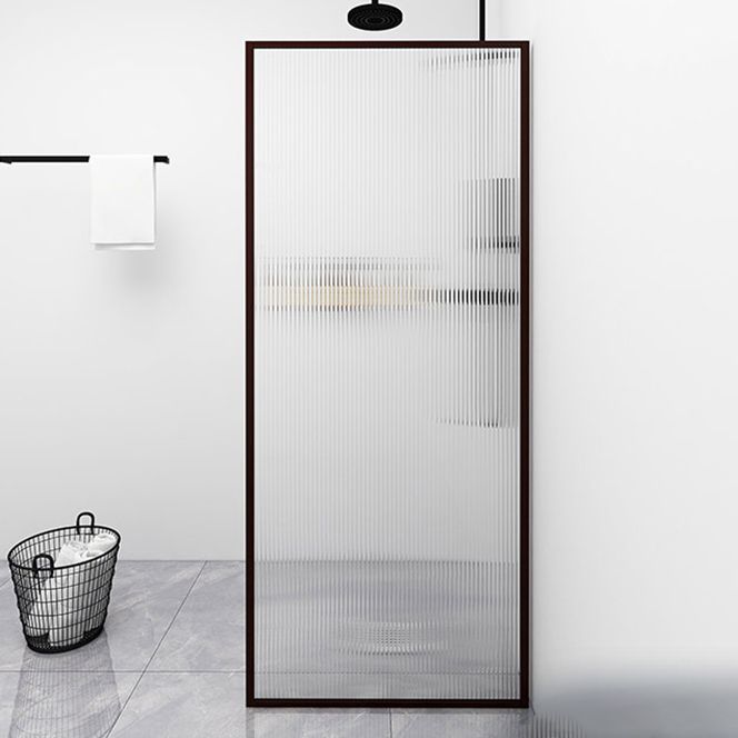 Fixed Black Shower Screen Full Frame Half Partition Shower Door