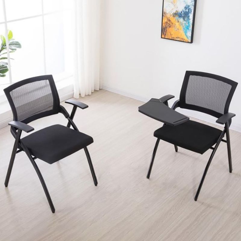 Mesh Mid Back Conference Chair Modern Style Fixed Arms Office Chair