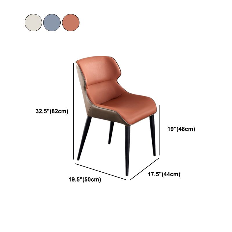 Modern Style Faux Leather Dining Chair Arm Wingback Side Chair for Home Use