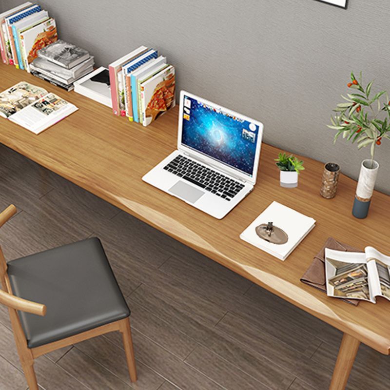 Modern Style Parsons Writing Desk Solid Wood Office Desk for Home