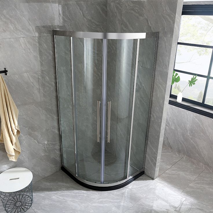 Semi-Frameless Tempered Glass Shower Enclosure Double Handles Shower Enclosure