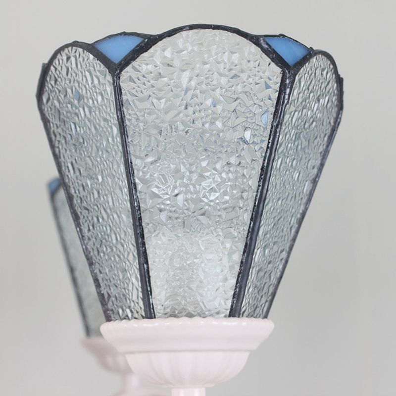 Cône Cone Light avec décoration en cristal 5 lumières Verre transparente Tradition suspendue Lumière pour escalier