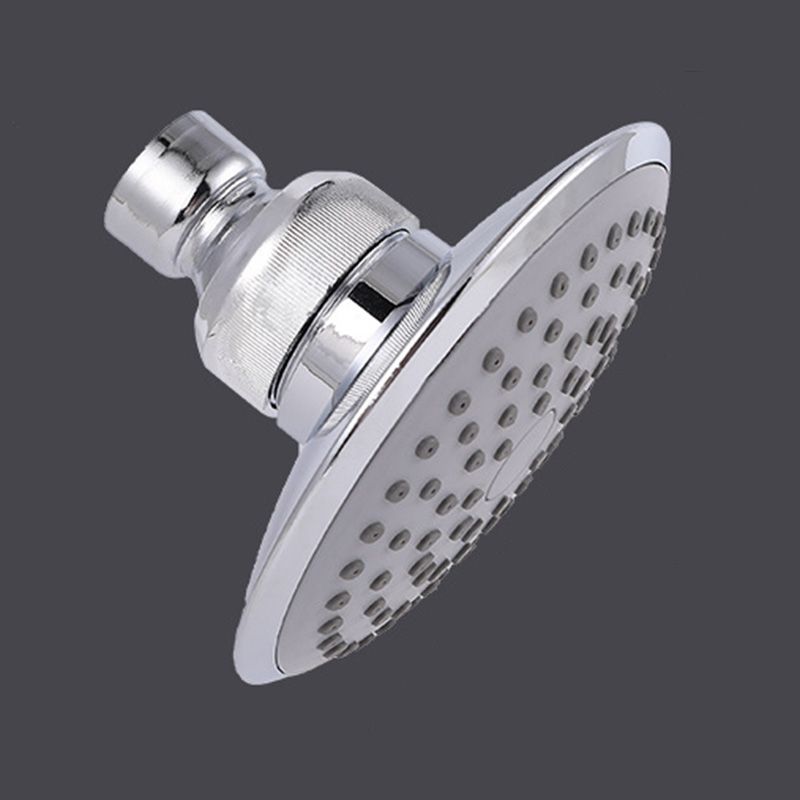 Round Shape Shower Head Modern Swivel Wall Mounted Fixed Shower Head