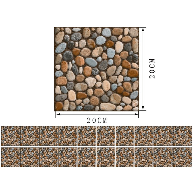 Industrial Pebbled Peel Wallpaper for Living Room 8.6-sq ft Wall Covering in Brown