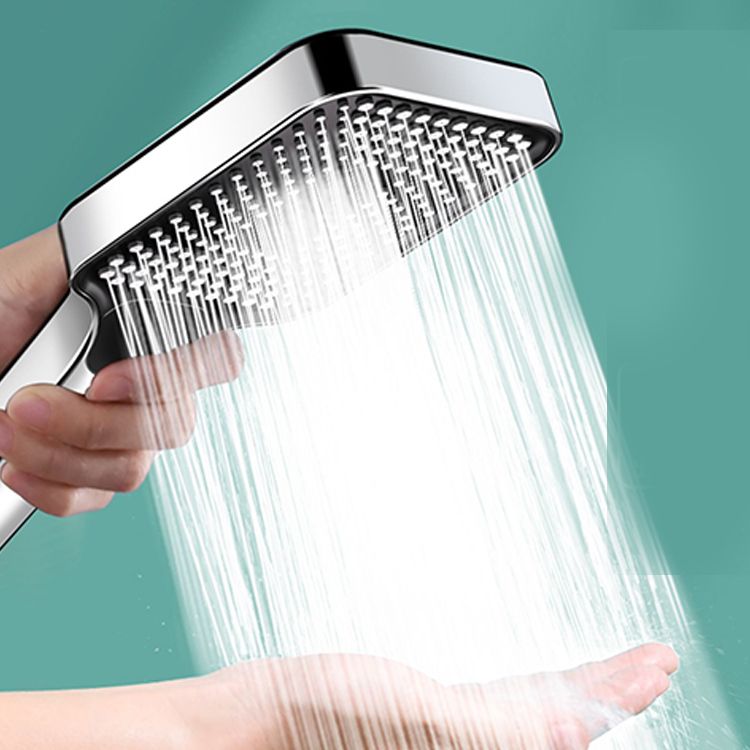 Contemporary Rectangular Hand Shower Adjustable Spray Pattern Showerhead