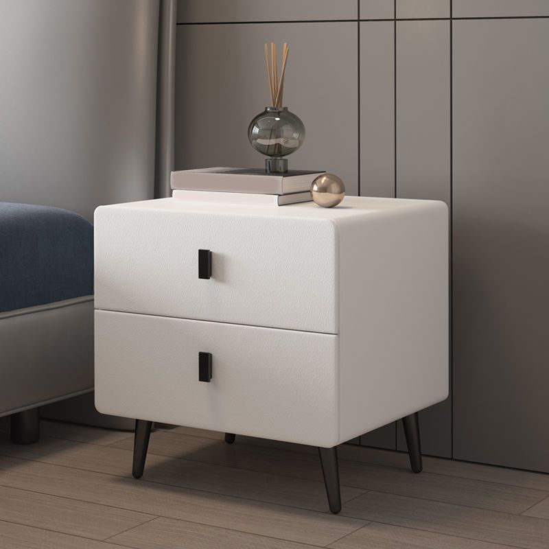 Modernism Accent Table Nightstand Storage Drawer Bed Nightstand with 4 Legs for Home