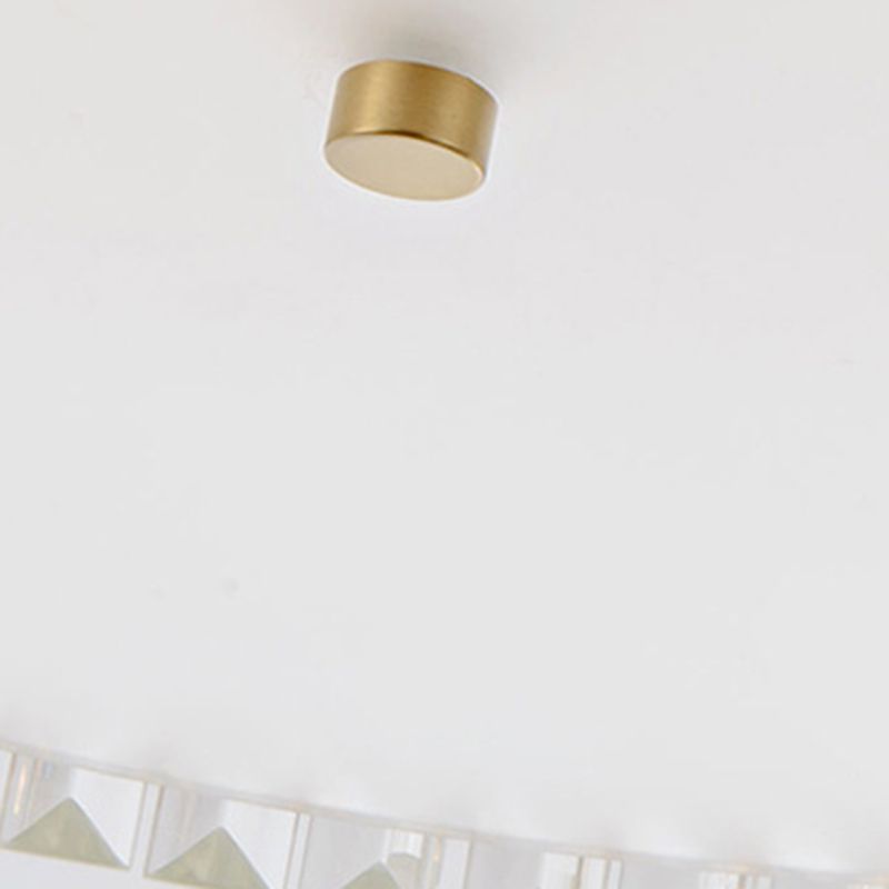 Crystal Geometric Shape Flush Mount Light Modern Multi Lights Flush Ceiling Light in Gold