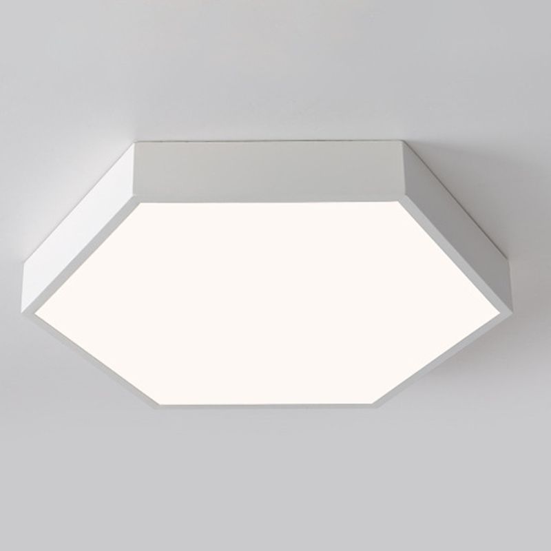 Moderne einfache Art Hexagonal Flush Leuchten Metall 1 Licht Flush Mount Licht