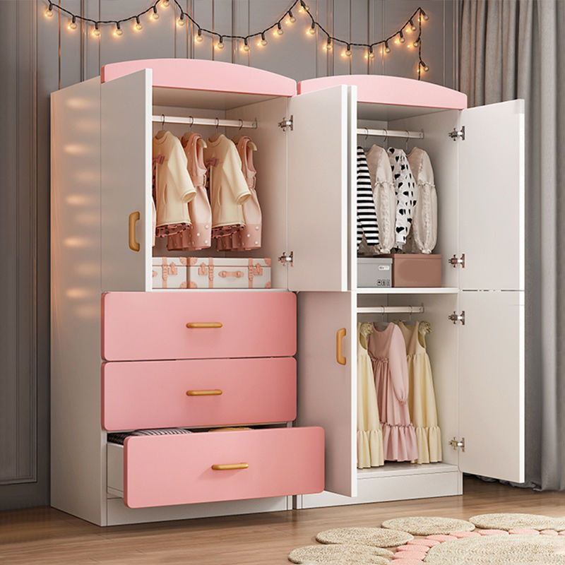 Modern Style Kids Closet Manufactured Wood Bedroom Youth Armoire with Door