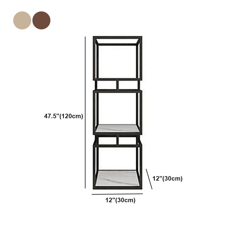 Industrial Metal Open Back Bookshelf vertikales Bücherregal für Wohnzimmer