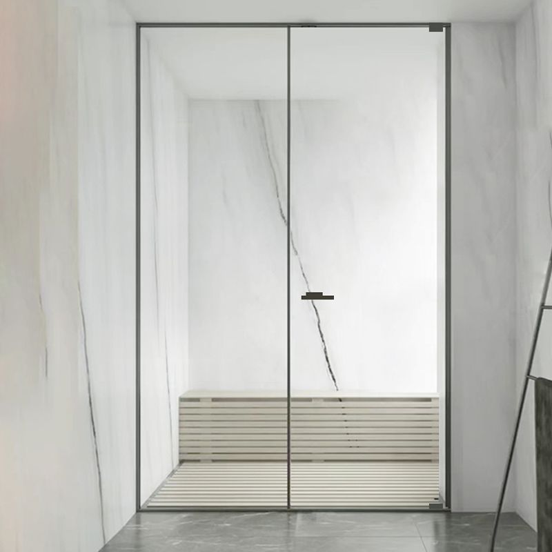 Full Narrow Frame Pivot Shower Door Tempered Glass Shower Door