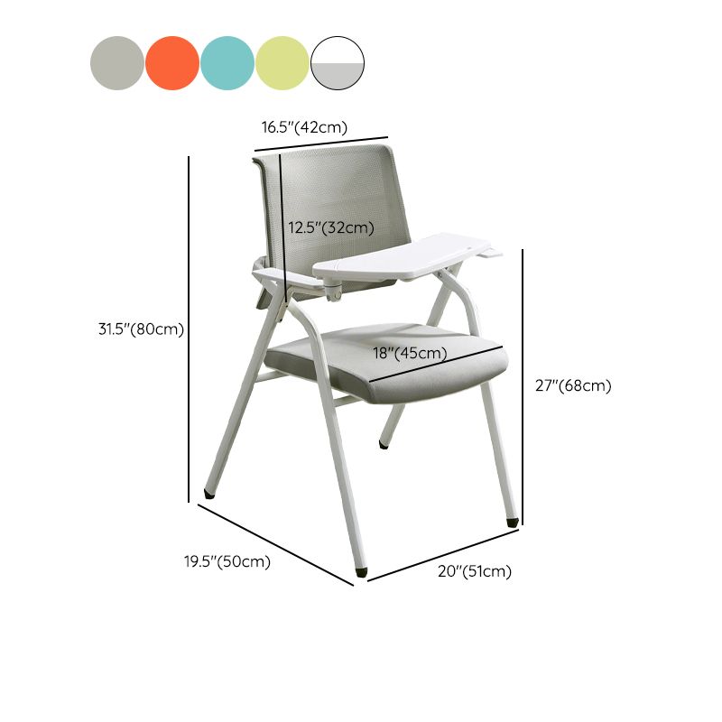 Contemporary Fixed Arms Conference Chair Mesh Seat and Back Desk Chair for Office