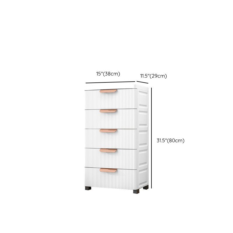 Scandinavian Plastic Vertical Baby Dresser with Drawers for Bedroom