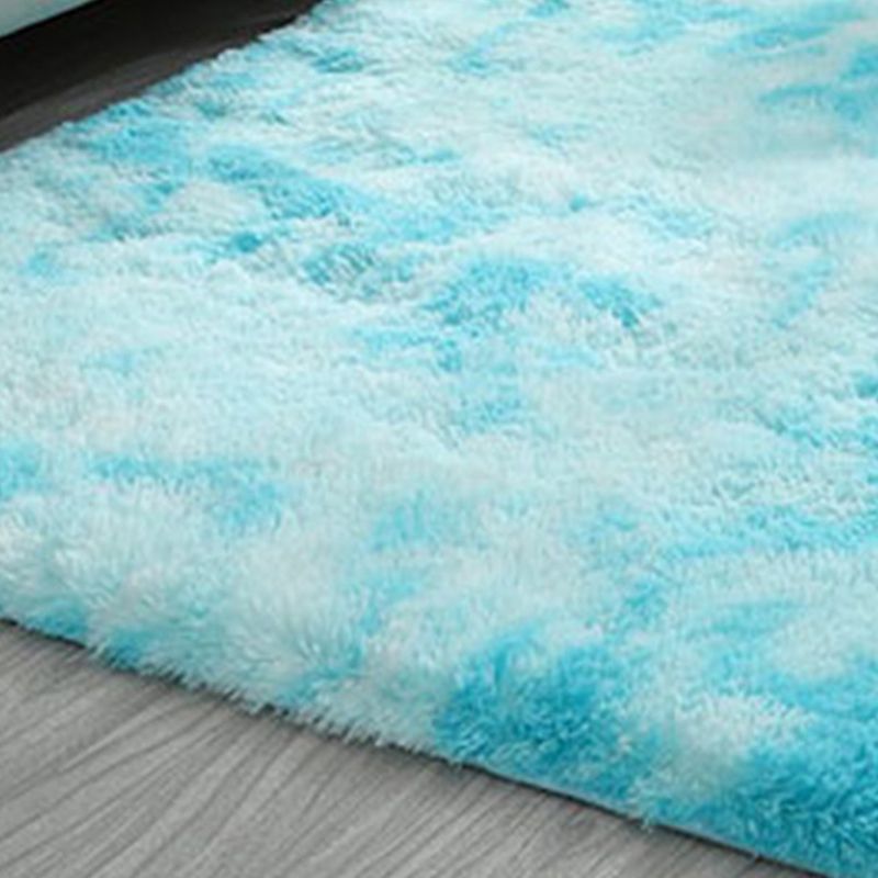 Minimalist Polyster Area Carpet Ombre Print Bedroom Rug Rectangle Shag Carpet