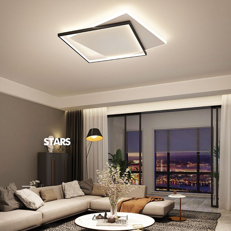 Metal Square Ceiling Fixture Minimalist-Style LED Ceiling Lighting