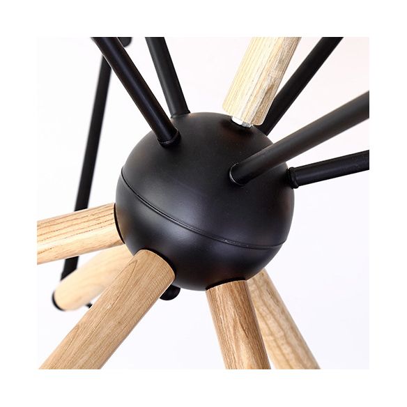 Spider Chandelier Pendant Light Modern Multi-Head Beige Bronze Chandelier Lamp for Restaurant