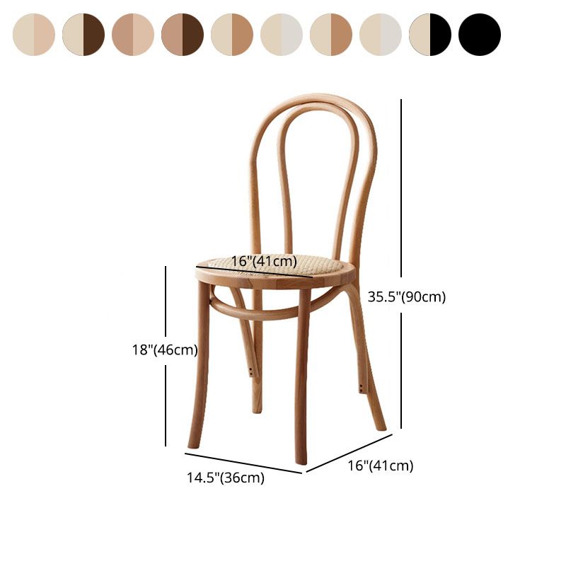 Traditional Wood Kitchen Dining Room Chair Windsor Back Side Chair