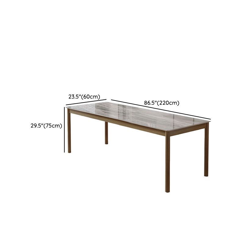 Industrial Style Writing Desk Rectangular Shaped Task Desk in Brown for Office