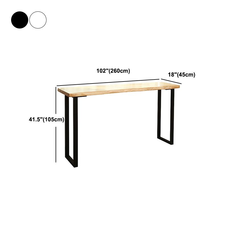 Pine Wood Bar Dining Table Traditional Luxury Bar Table with Sled Base