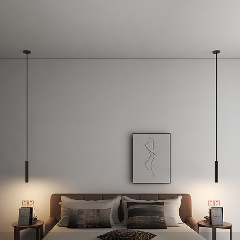 Forme de ligne noire Forme en un éclairage de pendentif moderne Light moderne pour chambre