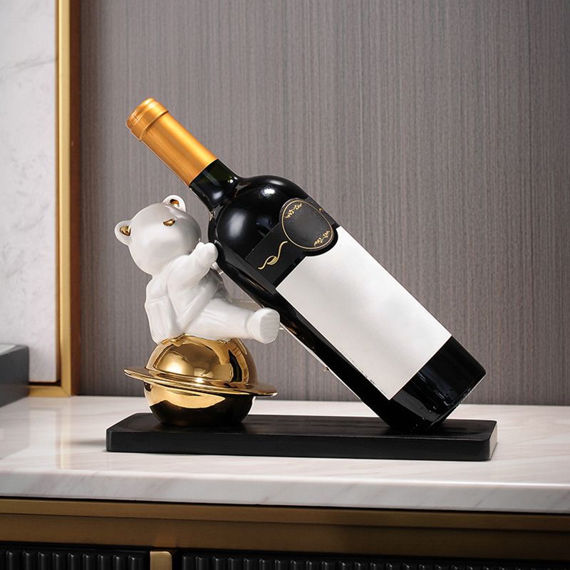 Metal Countertop Wine Glass Rack Modern Style Wine Bottle Holder