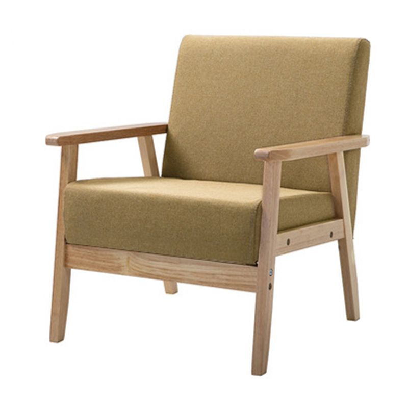 Linen Arm Chair 25.19" L x 23.22" W x 27.95" H Solid Wood Frame Accent Armchair