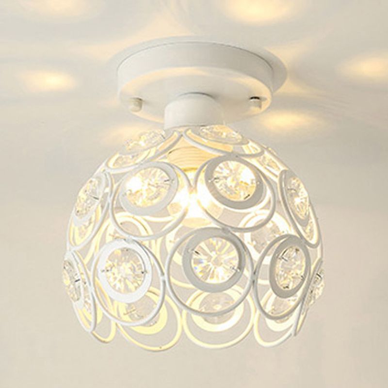 Creative Ceiling Lamp Nordic Crystal Flush Mount Light Fixture for Bedroom