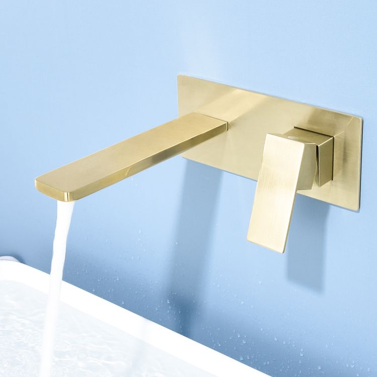 Modern Bathroom Faucet Solid Color Single Handle Wall Mounted Bathroom Faucet