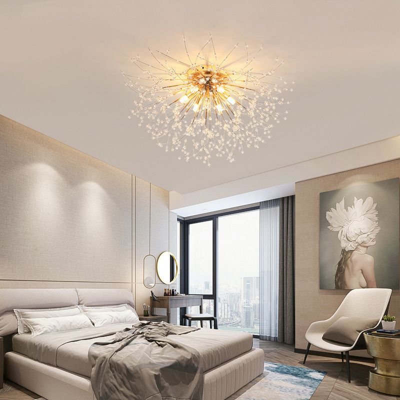 4/6-Light Modernism Golden Flush Mount Lighting LED Ceiling Light