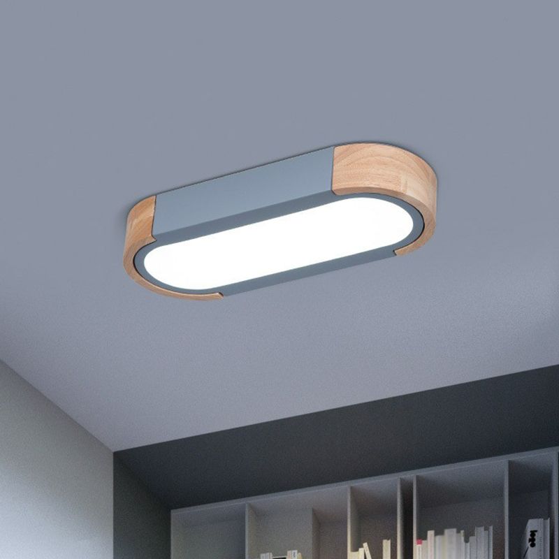 Acrylic Oblong Shaped Flush Mount Lighting Simplistic LED Flush Mount Fixture for Living Room